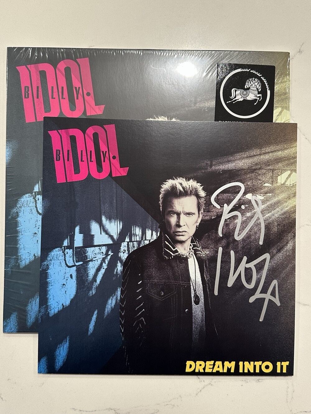 BILLY IDOL-DREAM INTO IT- VINYL w/SIGNED INSERT- AUTOGRAPHED #1